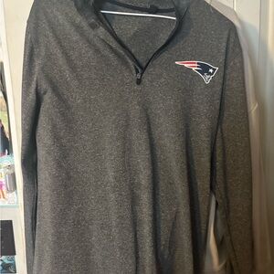 Men's Gray Zip-Up Sweater with Logo